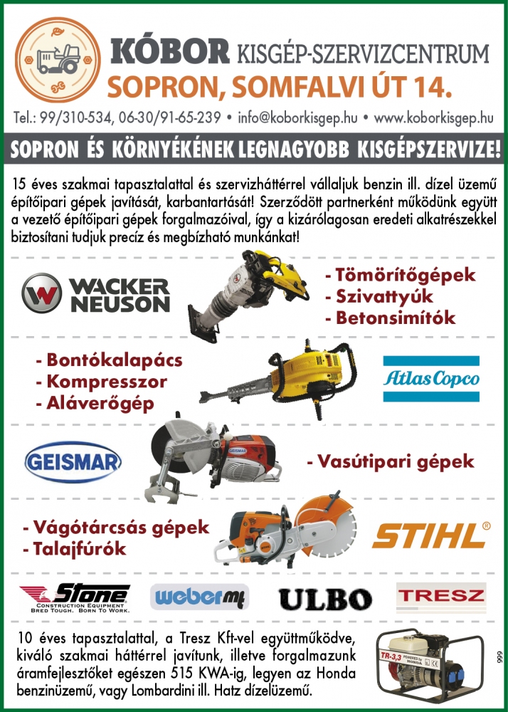 Ã‰pÃ­tÅ‘ ipari gÃ©pek javÃ­tÃ¡sa